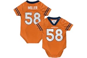 Outerstuff NFL Newborn Infants Team Color Name and Number Home Player Creeper Bodysuit Jersey