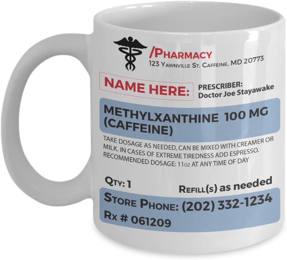 Custom Personalized Prescription Coffee 11oz Ceramic Mug