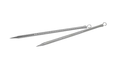 BMTick Metall Toothpick Travel Set (Edelstahl-Build) mit Mini-Schlüsselanhänger (2 Pack)