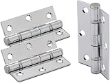 XFORT 3 inch Polished Chrome Ball Bearing Hinges, 1.5 Pairs, 40 kg view 8