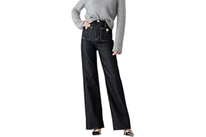 Lolvmvchi Womens Oprah's Favorite Tummy Control Sailor Wide Leg Trouser Chiccurva Jeans 2024 Wide Leg Cropped Denim Pants