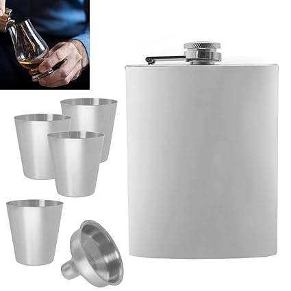 JM 200ml 07oz Pocket Hip Flask Bottle Liquor Drink Ware - 81 A