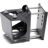 Trailer Jack Relocation Kit for 3-Bolt &amp; A-Frame Electric Tongue Jacks | Bolt-On side mount trailer jack mounting plate fits trailer frames up to 3-1/2 inch wide, extended M12 bolts 100 mm overall