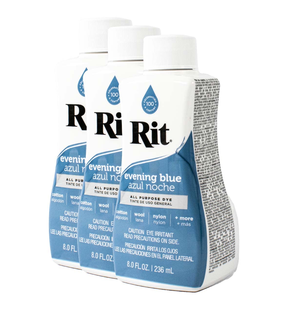 Rit Dye Liquid 236ml Evening Blue Pack of Three