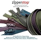 ZipperStop Wholesale YKK - Fashion Trends Zippers 36 Inch Sport YKK #5 Vislon Jacket Zipper (5 Assorted Colors) Medium Weight Molded Plastic - Separating (Winter)