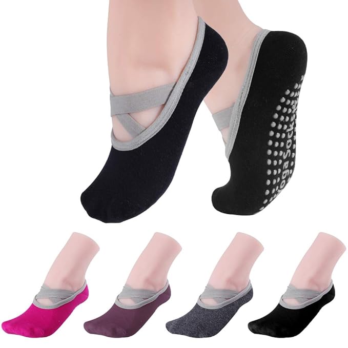 Amazon.com: Hicdaw - Calcetines de yoga antideslizantes para ...
