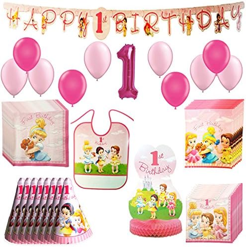 Disney Princess Baby 1st Birthday Party Pack 62pc