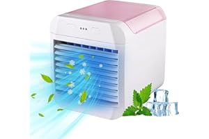 RUUTCASY Portable Air Conditioner Fan,USB Powered Air Cooler,Humidifier,Personal Mini Air Cooler Ultra Quiet Cooling Fan Suit For Family Travel Office