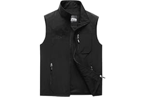 Hixiaohe Men's Casual Lightweight Outdoor Vest Work Fish Photo Travel Vest