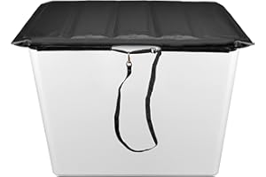 PLASTIC COMPOSITES CO Bucket Truck Parts Folding Hard Top Bucket Cover, Space-saving Foldable Hard Cover that Hold Up Even If Water Pools, Nylon Strap with Buckle for Quick Fastening, Fits 2 Man Bucket (28"x51")