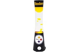 Sporticulture 2-in-1 NFL Team Magma Lamp with Built-in Bluetooth Speaker - 16.5” NFL Team Magma Lamp with Standard Outlet Connection and 30-Watt Bulb (Included) – Pittsburgh Steelers