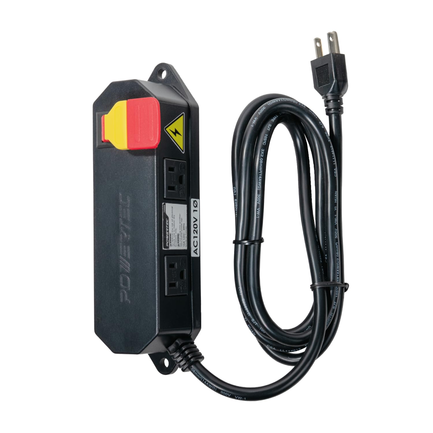 POWERTEC Dual Outlet Power Tool Safety Switch - 120V 15A Paddle Switch with Key Lock, for Router Tables, Table Saw, Drill Press, Disc Sander, Vacuum (72009) Image POWERTEC Dual Outlet Power Tool Safety Switch - 120V 15A Paddle Switch with Key Lock, for Router Tables, Table Saw, Drill Press, Disc Sander, Vacuum (72009) Image