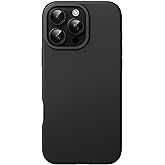 JETech Liquid Silicone Case for iPhone 16 Pro Max 6.9-Inch, Silky Soft Touch Full-Body Protective Phone Case, Anti-Scratch Shockproof Cover with Microfiber Lining (Black)