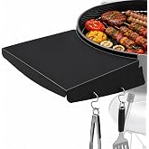 QuliMetal Upgraded Grill Table Shelf for Weber Kettle Grills 22 Inch | Side Table Shelf for Weber Master Touch &amp; Original Charcoal Grill, Grill Accessories for Weber Kettle, Steel BBQ Table Shelf