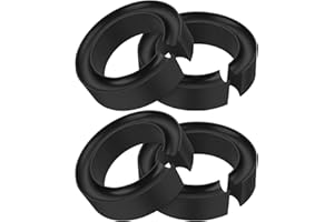 OwnMy 4PCS Rubber Coil Spring Spacers for Cars Heavy Duty Round Coil Spring Boosters, Universal Coil Spring Boosters Spacers Coil Spring Lift Spacers 5-5.5 Inch Rear Coil Spring Spacers for Trucks