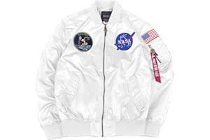 CORIRESHA Mens Apollo NASA Patches Slim Fit Bomber Jackets Windbreaker