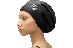 SOUL CAP - Large Swimming Cap for Long Hair - Designed for Long Hair, Dreadlocks, Weaves, Hair Extensions, Braids, Curls & Afros - Women & Men - Silicone