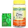 Zinc Gummies, 22 mg Grapefruit Flavor 60 Count Immune System Support Zinc Supplement - Bundle with Exclusive Vitamins & Minerals - A to Z -Better Ligth&Spring Guide (2 Items)