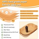YQL Air Fryer Liners 100Pcs for 5.2L/3.1L Small & Large Drawers view 5
