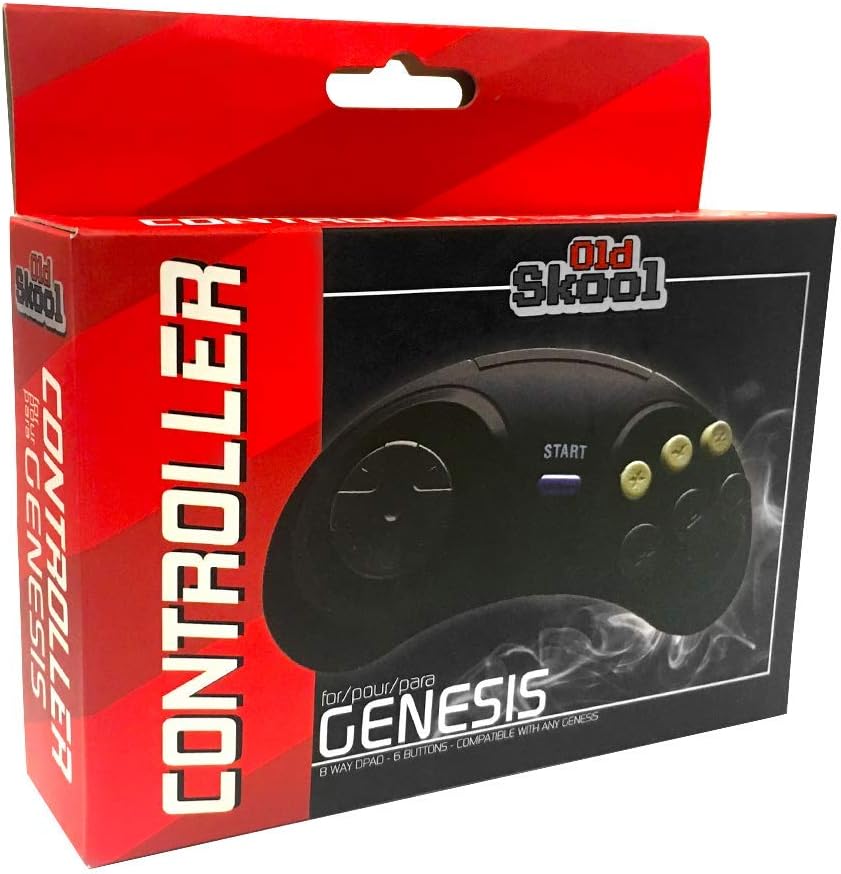 Old Skool Classic Sega Genesis Controller- 6-Button Game pad: Computers & Accessories