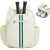 Pickleball Bag Backpack Fits 2 to 6 Paddles, Large Pickle ball Bags for Men and Women with Shoe Compartment and Fence Hook, Great Pickleball Gifts