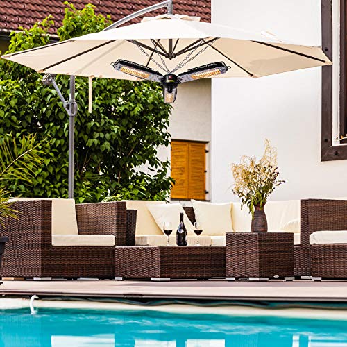 Star Patio Parasol Electric Patio Heater Ceiling Chain, Folding Umbrella Electric Patio Space Heater Ceiling Chain, Hanging Chain, Outdoor/Indoor, ZHQ2028-P Ceiling Chain