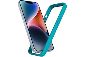 K TOMOTO Compatible iPhone 14 Bumper Case (6.1 Inch), Liquid Silicone Bumper Case [Shock-Absorb] [Raised Edge Protection] [Drop Protection] [Silky and Soft Touch] Frame Bumper Case, Teal