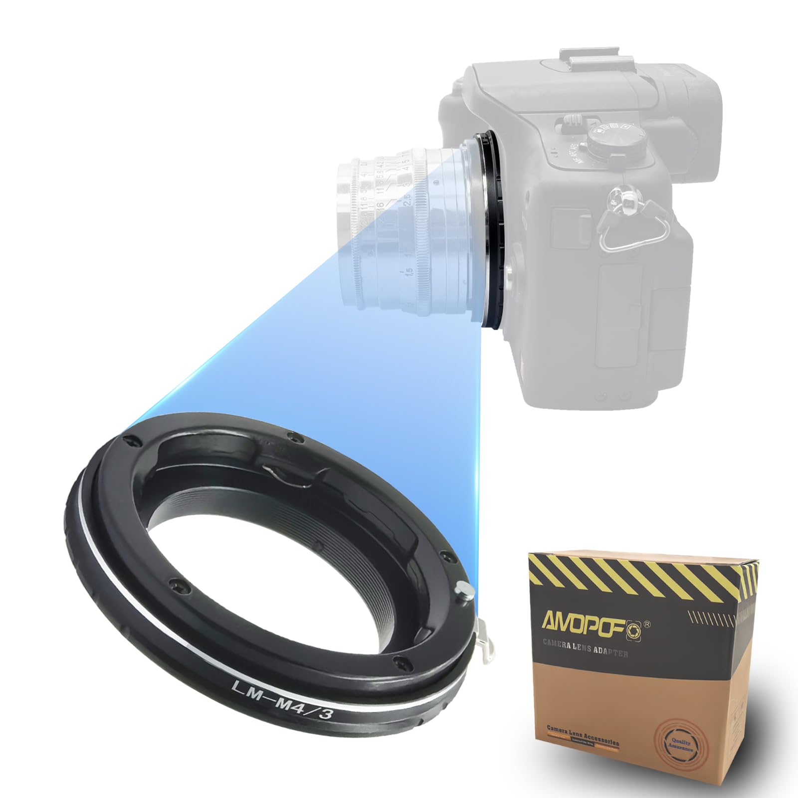 LM to M4/3 Adapter Compatible with for Leica M LM Lens to Micro Four Thirds 4/3 Camera &,for Olympus OM-D E-M10 II E-M5 II E-M1 E-M5 E-M10 E-PL5 E-PM2 E-P3 E-PL3 E-PM1 E-PL2 E-PL1 E-P2 E-P1