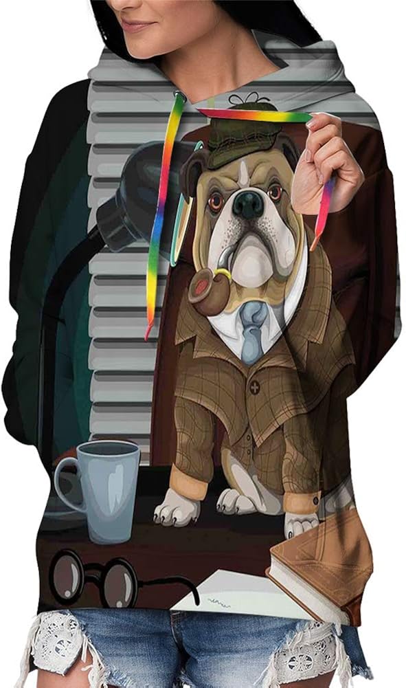 Women's Pullover Hoodie Sweatshirt,Traditional Eastern Pattern with Waves of Water Foam Splashes