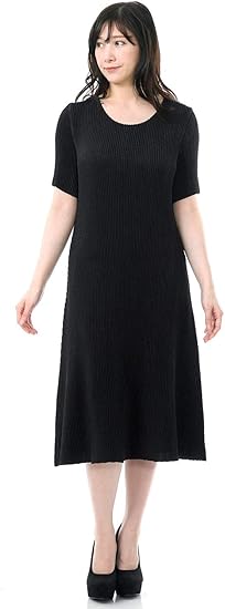 Amazon Specchio スペッチオ シャトルプリーツ Aライン ロング ワンピース フォーマル S M L Xl 黒 ブラック ワンピース チュニック 通販