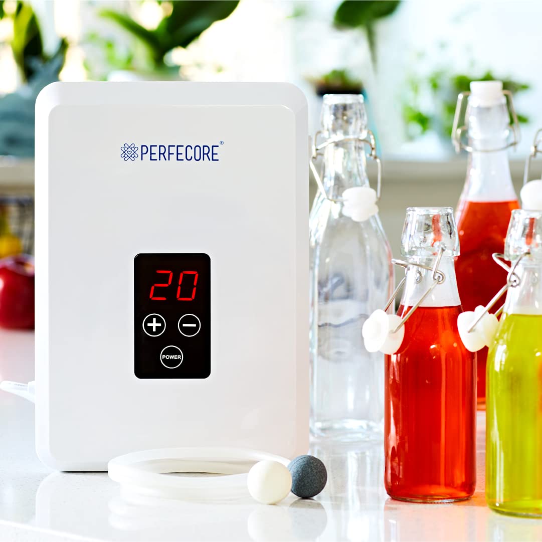 Perfecore Water Ozonator - Odor Eliminator and Fresh Water Machine w/Diffuser Stones and Timer - For Home, Kitchen, Fruits & Vegetables - 600 mg/Hour?