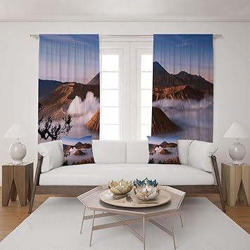 Amazon Com 2 Panel Set Satin Window Drapes Living Room Curtains