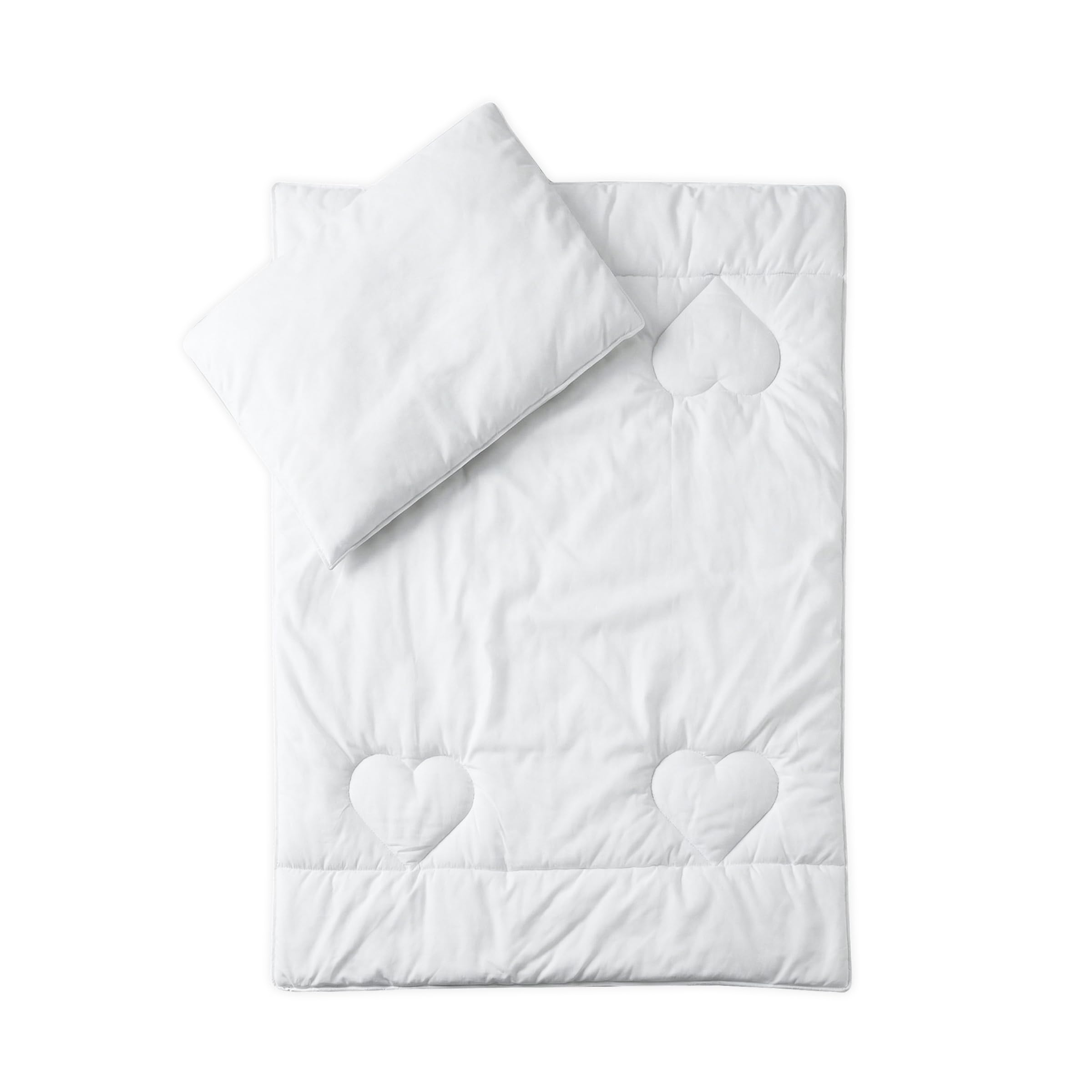 Baby Comfort Quilted Toddler Duvet 4 Tog and Flat Pillow Set 80x70 cm (12M+) – Anti-Allergy & Hypoallergenic Soft Microfibre Quilt – Breathable, Lightweight & Machine Washable Bedding — image 1