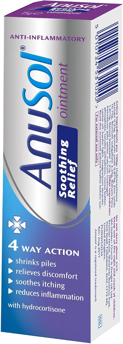 Anusol Soothing Relief Ointment 15g - External Piles Urea Brand