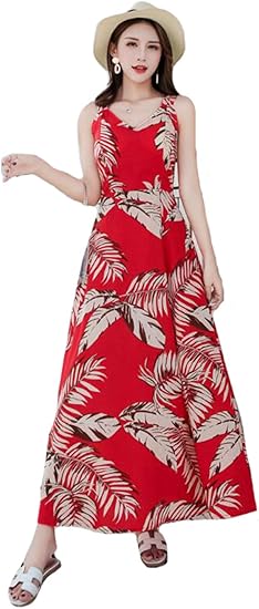 Amazon Piite レディース ビーチワンピース 夏 ロングワンピース おしゃれ シフォン チュニック 花柄 ドレス カジュアル ボヘミア ゆったり ワンピース 大きいサイズ 綺麗め ワンピース チュニック 通販