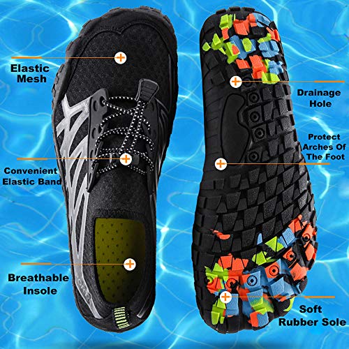 Azooken Summer Water Shoes Aqua Shoes Men Women Outdoor Quick Dry Barefoot Toe Shoes for Surfing Yoga Exercise Beach… - Image 7