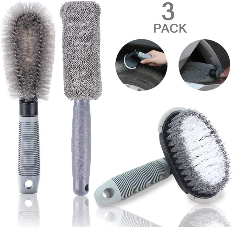 WCBDUT Car Wheel Cleaning Brush Kit, Wheel Brush for Car Alloy Wheel