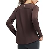 baleaf Women's Long Sleeve Workout Shirts Lightweight Quick Dry Running Athletic Yoga Tops with Curved Hem Thumb Loop