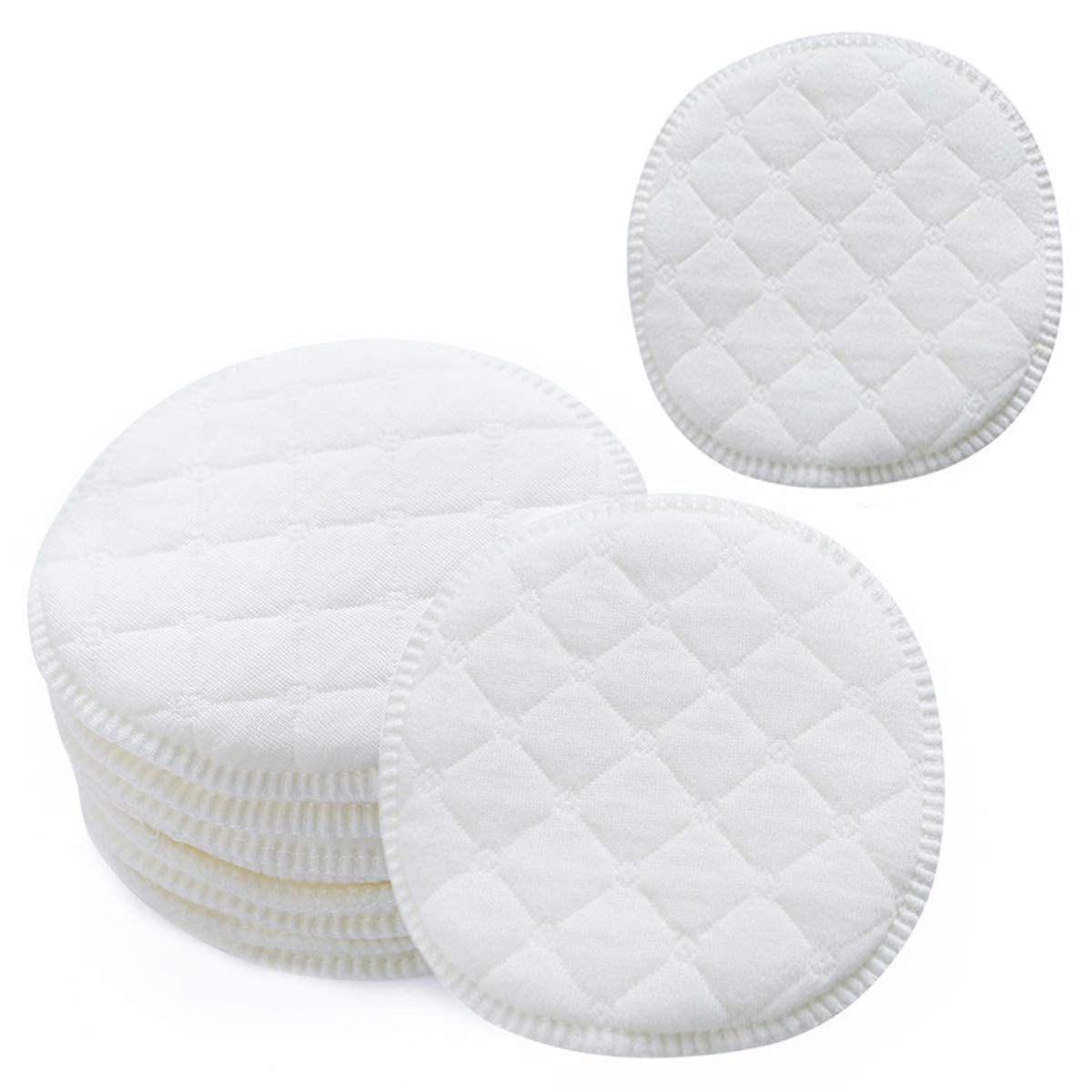 12 Pack Nursing Breast Pads Reusable Cotton Nursing Pad Washable Highly Absorbent Breastfeeding Pads 3.74 * 3.74inch/9.5 * 9.5cm