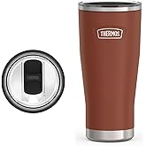 THERMOS ICON SERIES, Stainless Steel Cold Tumbler with Slide Lock, 24 Ounce, Saddle