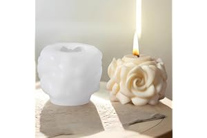 CEOYILER Rose Flower Pillar Candle Molds 3D Candle Molds for Candle Making Valentine's Day Resin Casting Candle Molds Ornament Mold for DIY Candle Art Craft Home Decor