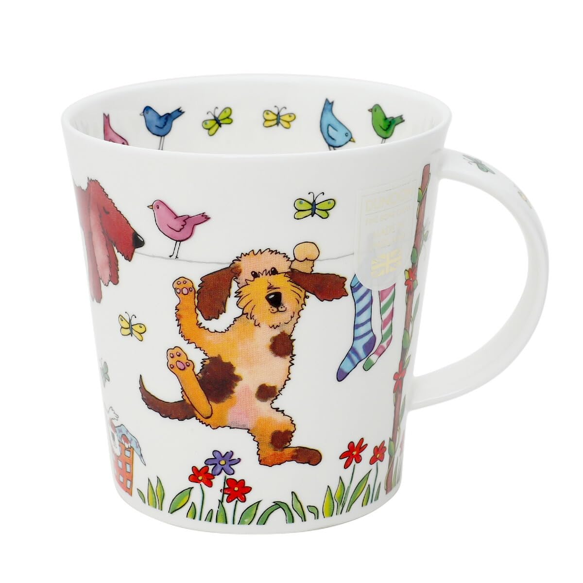 Dunoon Caingorm Fine Bone China Mug Hanging Out Cats or Dogs (CA-HANO-Dogs)