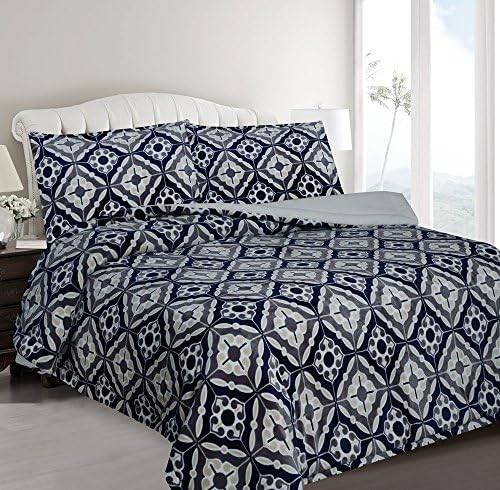 Golden Linen Super Soft and Warm 3 Piece Borrego Sherpa Blanket Micromink New Modern Design (FULL/QUEEN, BLUE)
