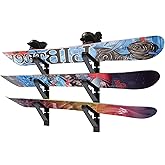 Poskad Snowboard Wall Mount Rack,Adjustable Storage Layers Space Saving Design,Home and Garage SKi Board Storage. (3 Set)