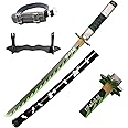 lkjad Cosplay Swords Shinazugawa Sanemi Samurai Sword, Katana Sword Plastic Toy Sword for Costume Play Halloween Cosplay Gift 30 in
