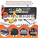 WOSTOO Kids Piano Keyboard, 49 Keys Portable Keyboard Electronic Digital Piano Educational Learning Toy Music Gifts Keyboard Piano for Beginners Kids Girls Boys with Microphone