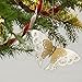 Hallmark Keepsake Christmas Ornament 2018 Year Dated, Brilliant Butterflies Gold and White