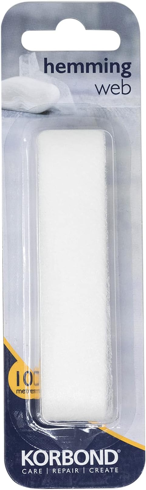 Korbond Hemming Web 10m x 2cm White Invisible Iron On Tape