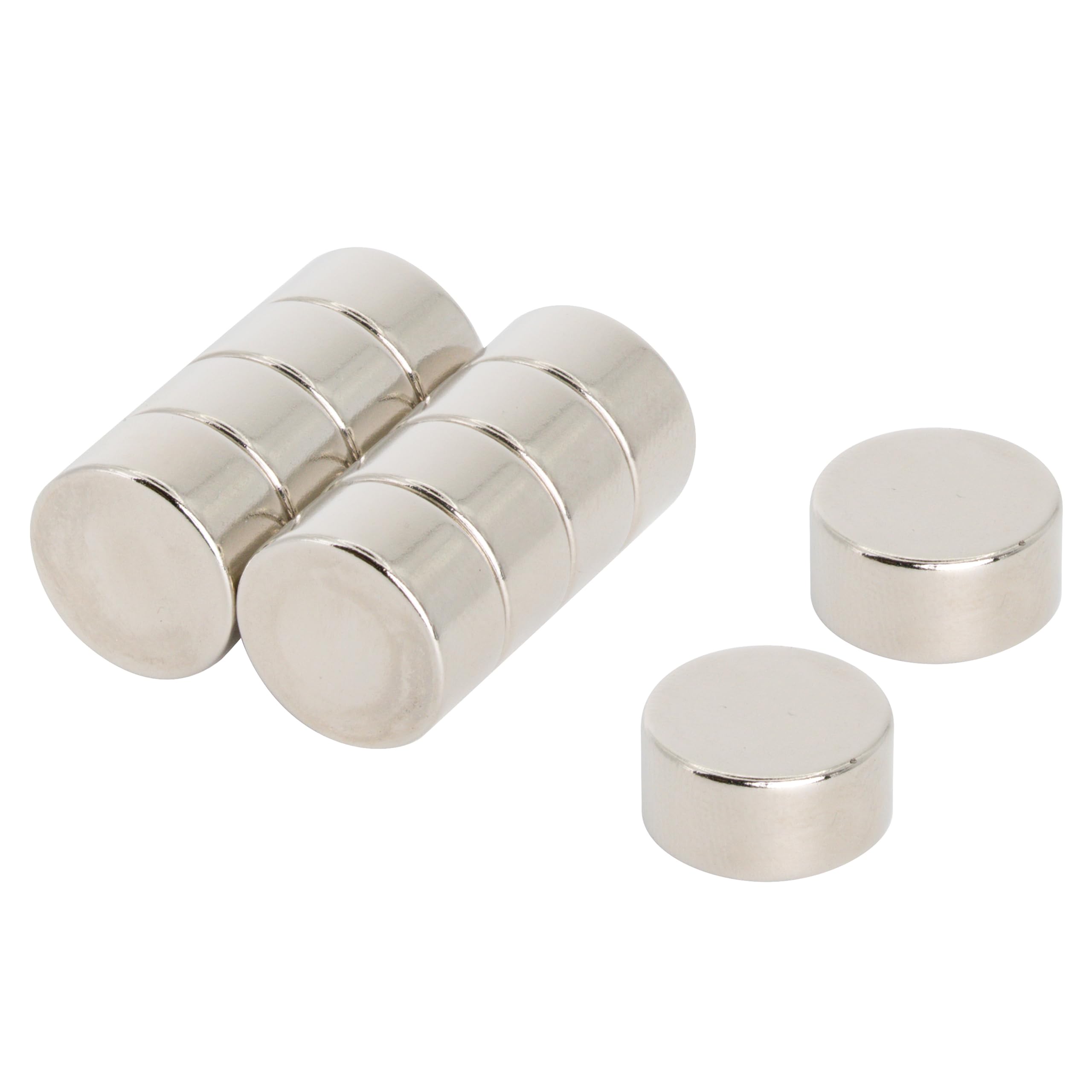 N42 Neodymium Magnet for Arts, Crafts, Model Making, DIY, Hobbies, Office and Home - 12mm dia x 6mm thick - 4.3kg Pull - Pack of 10