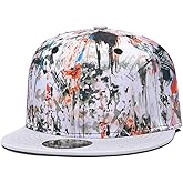 Quanhaigou Snapback Hat for Men Women,Hip Hop Style Colorful Flat Bill Hats Teens Adjustable Baseball Cap